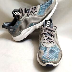 Adidas Alphabounce HPC Gray and Blue Running Shoes (w size 7)